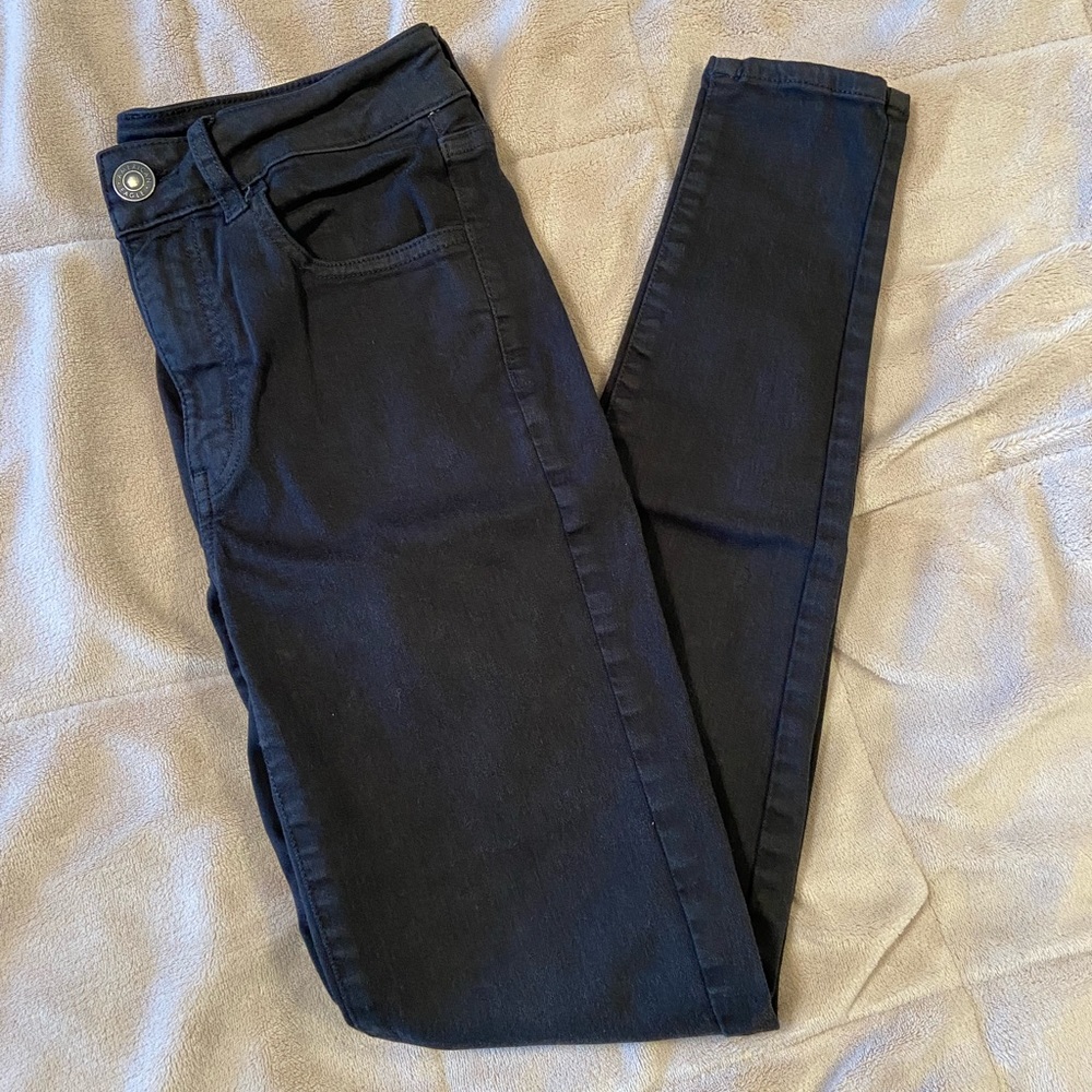 American Eagle Black Hi-Rise Jegging